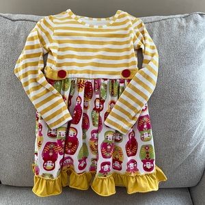 Yellow stripe dress